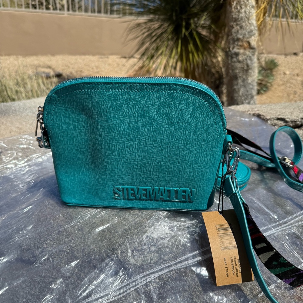 ⬇️💲Steve Madden NWT Teal Crossbody Bag Adjustable & Removable Straps